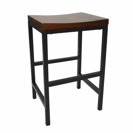 GUEST ROOM 24 in. Aileen Counter Stool Chestnut & Black GU2549219